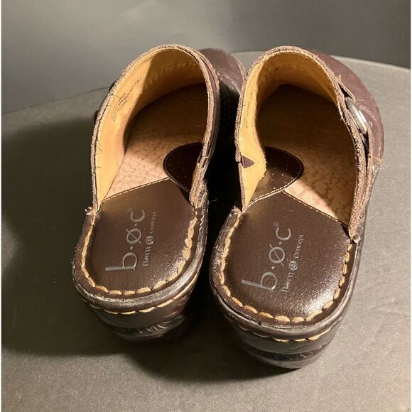 BOC Brown Leather Clogs 7 M - Picture 7 of 9